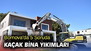 Bornova'da 5 Soruda kaçak bina yıkımları