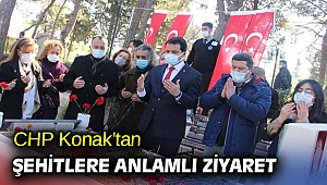 CHP Konak'tan şehitlere anlamlı ziyaret 