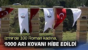 İzmir'de 100 Roman kadına, 1000 arı kovanı hibe edildi