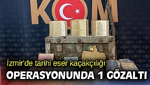 İzmir'de tarihi eser kaçakçılığı operasyonunda 1 gözaltı