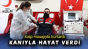 İzmirli genç, kalp masajıyla hayata döndürdüğü kadın için kan bağışı yaptı