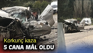 Korkunç kaza 5 cana mâl oldu 
