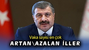 Sağlık Bakanı Koca, vaka görünme oranı en çok artan ve azalan illeri açıkladı