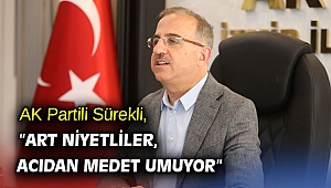 AK Partili Sürekli, “Art niyetliler, acıdan medet umuyor”