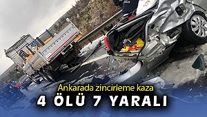 Ankara’da zincirleme trafik kazası: 4 ölü, 7 yaralı