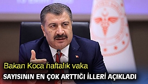 Bakan Koca haftalık vaka sayısının en çok arttığı illeri açıkladı