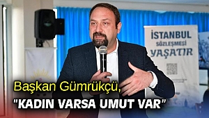 Başkan Gümrükçü, “Kadın varsa Umut var”
