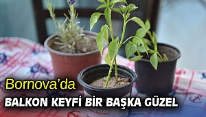Bornova’da balkon keyfi bir başka güzel