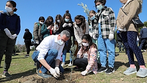 Gaziemirli çocuklar 200 zeytini toprakla buluşturdu