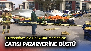 Fırtına İzmir’de çatı uçurdu! Pazaryeri birbirine girdi