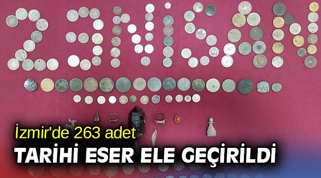 İzmir'de 263 adet tarihi eser ele geçirildi