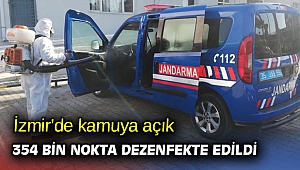 İzmir’de kamuya açık 354 bin nokta dezenfekte edildi