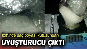 İzmir'de saç boyası kutusundan uyuşturucu çıktı