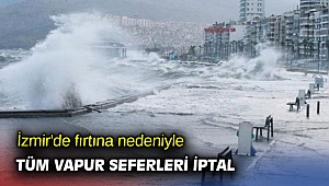 İzmir'de ulaşıma fırtına engeli