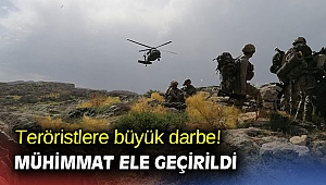 Teröristlere büyük darbe! Mühimmat ele geçirildi