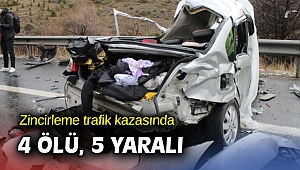 Zincirleme trafik kazası: 4 ölü, 5 yaralı