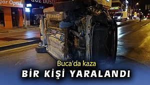 Aydınlatma direğine çarpan otomobil takla attı: 1 yaralı