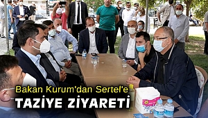 Bakan Kurum'dan Sertel'e taziye ziyareti!