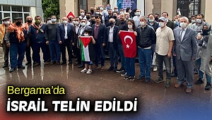 Bergama’da İsrail telin edildi