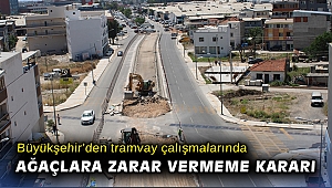 Büyükşehir’den tramvay çalışmalarında ağaçlara zarar vermeme kararı