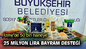 İzmir'de 50 bin haneye 25 milyon lira bayram desteği