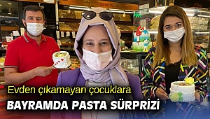 İzmir'de evden çıkamayan çocuklara bayramda pasta sürprizi