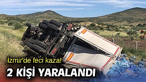 İzmir'de feci kaza! 2 kişi yaralandı