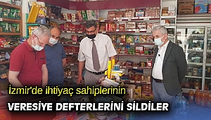 İzmir'de ihtiyaç sahiplerinin veresiye defterlerini sildiler