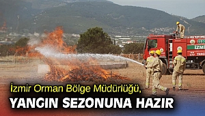 İzmir'de yangın savaşçıları tatbikat yaptı