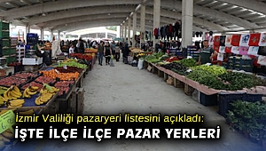 İzmir Valiliği pazaryeri listesini açıkladı: İşte ilçe ilçe pazar yerleri
