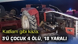 Katliam gibi kaza: 3'ü çocuk 4 ölü, 18 yaralı