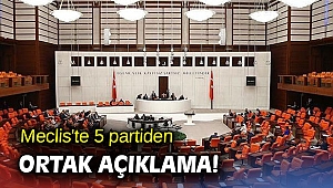Meclis'te 5 partiden ortak açıklama!