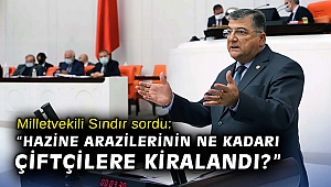 Milletvekili Sındır: “Hazine arazilerinin ne kadarı çiftçilere kiralandı?”