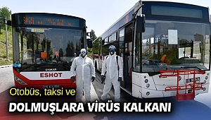 Otobüs, taksi ve dolmuşlara virüs kalkanı