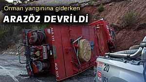 Yangına giden arazöz devrildi; 2 yaralı