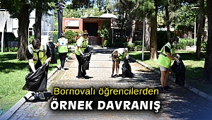 Bornovalı öğrencilerden örnek davranış