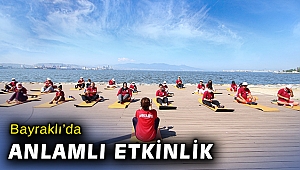 Engelli sporcular Bayraklı'da çevre temizliği ve meditasyon yaptı