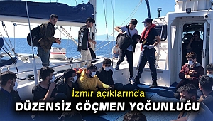 İzmir açıklarında düzensiz göçmen yoğunluğu