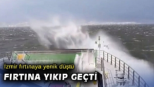 İzmir’de sağanak yağış ve fırtına ortalığı savaş alanına çevirdi