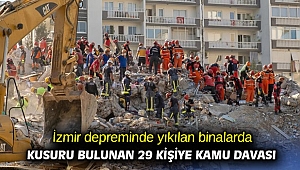 İzmir depreminde yıkılan binalarda kusuru bulunan 29 kişiye kamu davası