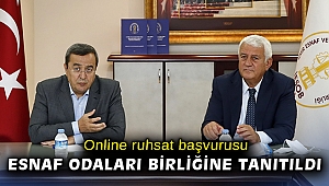 Online ruhsat başvurusu Esnaf Odaları Birliğine tanıtıldı