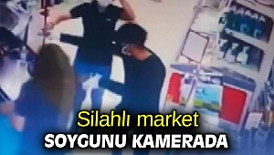 Silahlı market soygunu kamerada