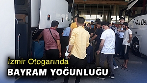 Bayram öncesi İzmir Şehirlerarası Otobüs Terminalinde yoğunluk