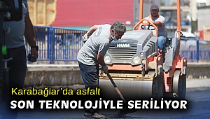 Karabağlar’da asfalt son teknolojiyle seriliyor