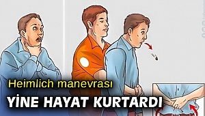 Konak'ta Heimlich manevrası hayat kurtardı