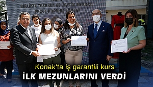 Konak’ta iş garantili kurs ilk mezunlarını verdi