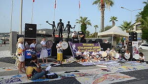 Kuşadası’nda İstanbul Sözleşmesi protestosu