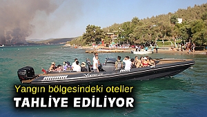 Yangın bölgesindeki oteller tahliye ediliyor