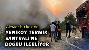 Alevler bu kez de Yeniköy Termik Santrali'ne doğru ilerliyor