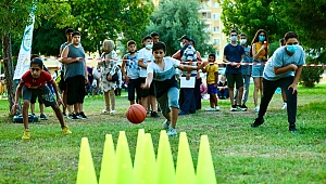 Bayraklılı çocuklar hem eğlendi, hem spor yaptı